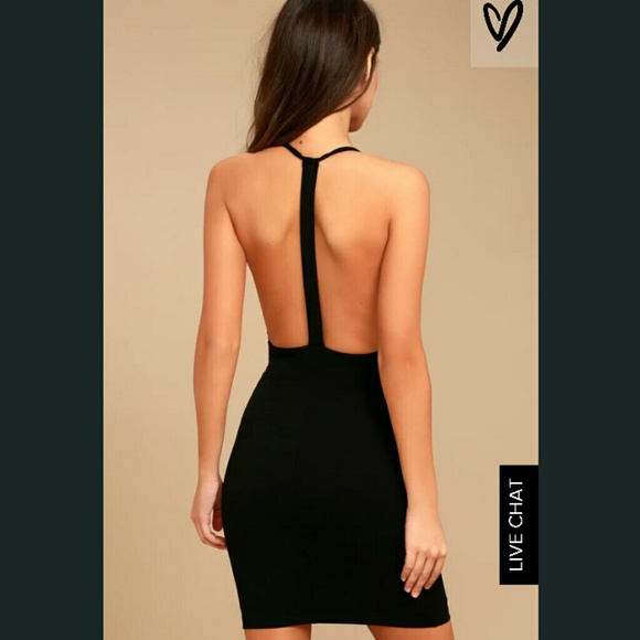 NWOT LULU’S Black Halter Dress👗 - Picture 3 of 8